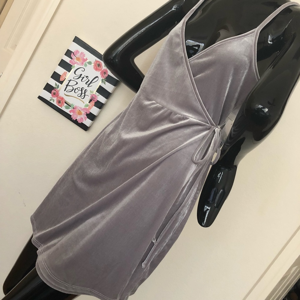 NWT BP Grey Cloudburst Wrap Dress